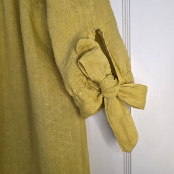 Bellambra Linen Peasant Top – Size M – Mustard Yellow - Picture 3 of 5